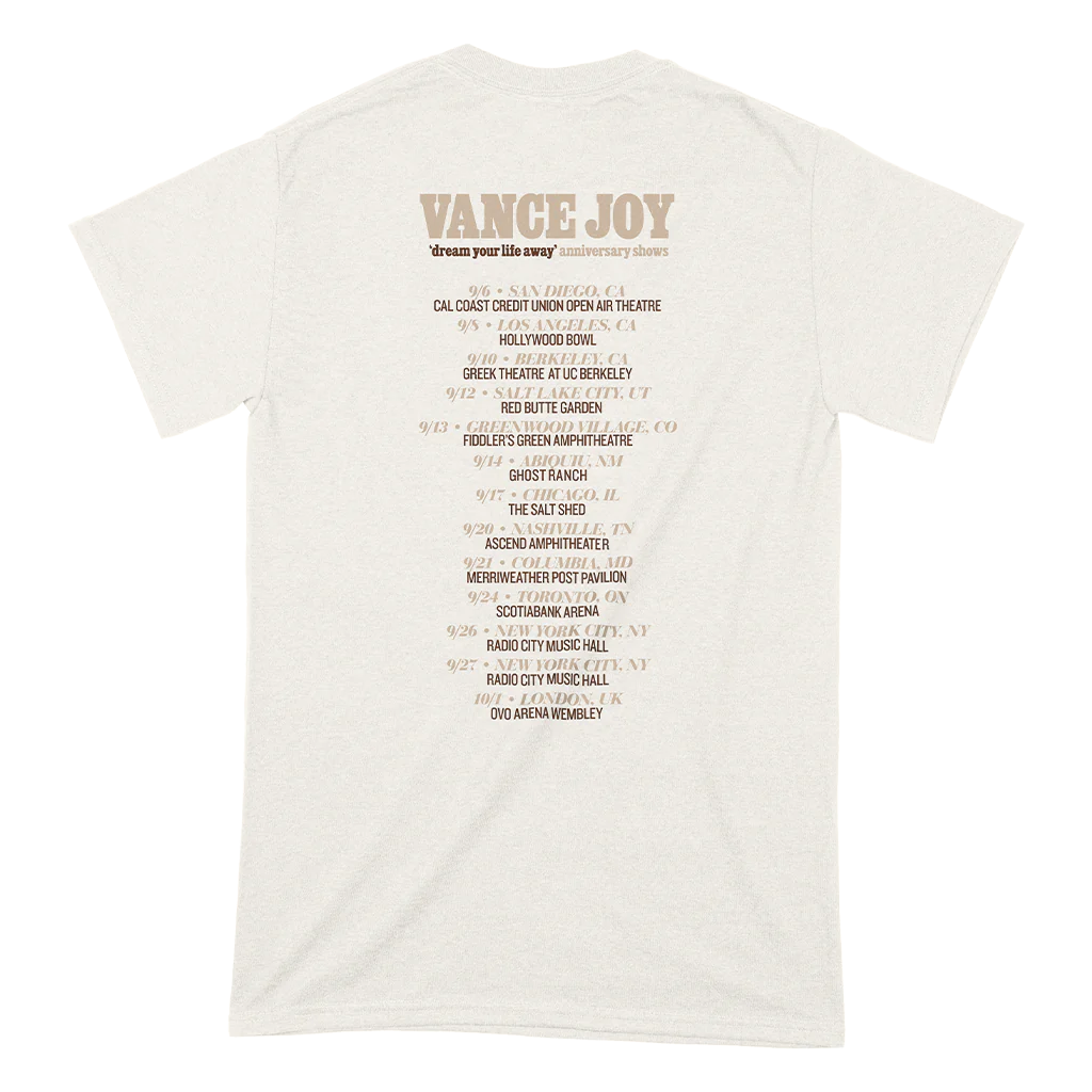 Dream Your Life Away Anniversary Shows 2024 T-Shirt: Natural