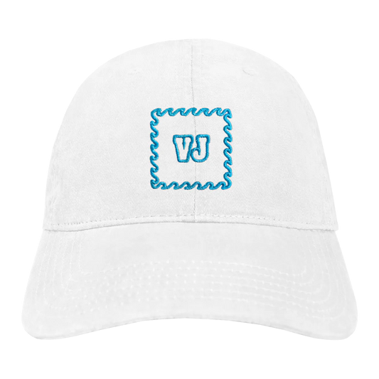 VJ Waves Dad Hat: White