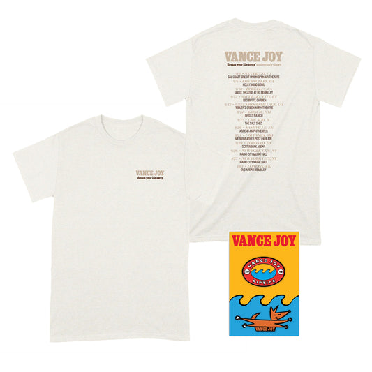 Dream Your Life Away Anniversary Shows 2024 T-Shirt + Pin Set