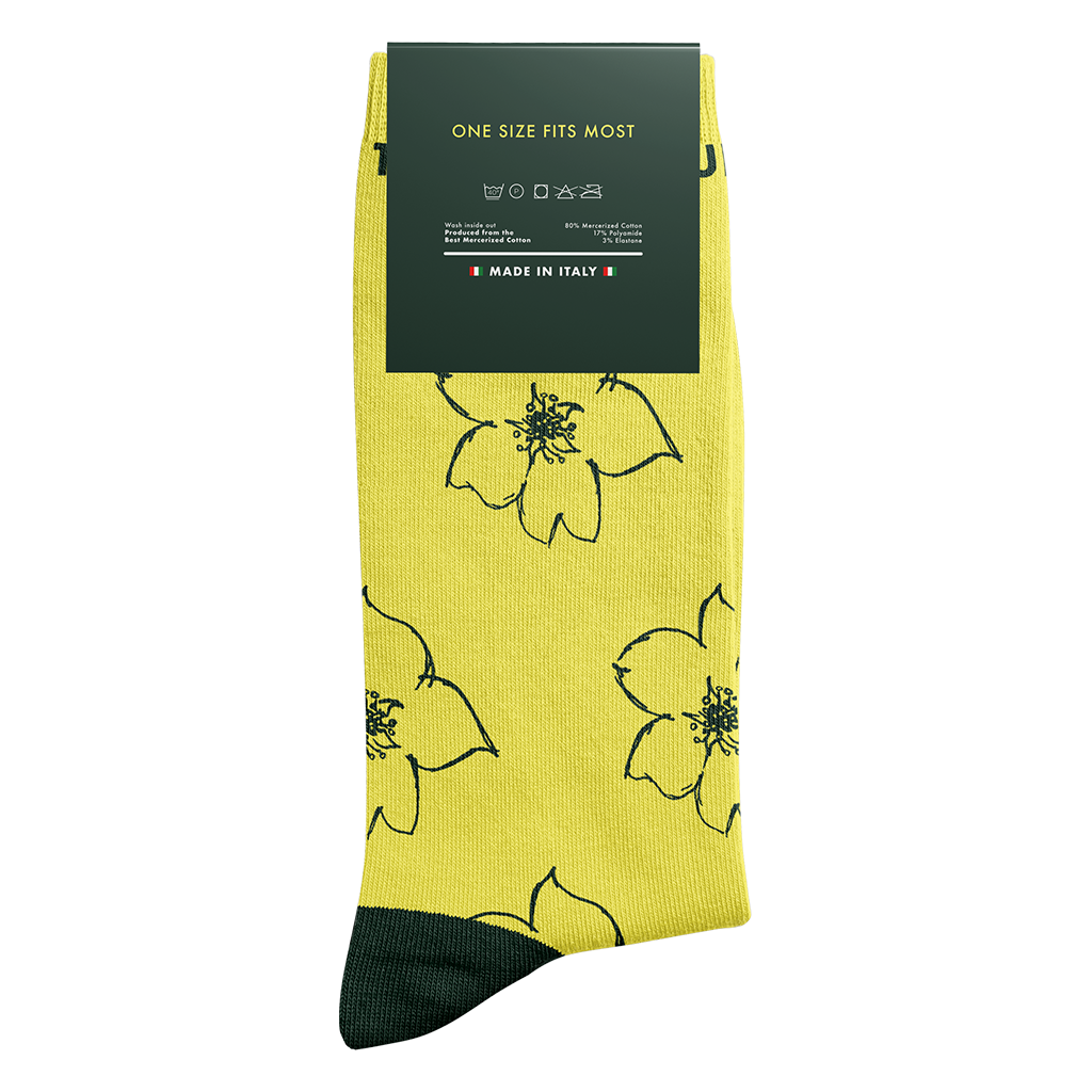 In Our Own Sweet Time Socks (Yellow)