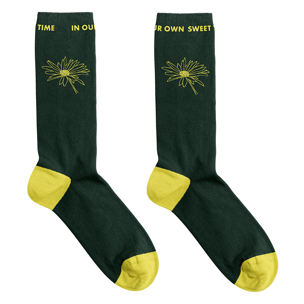 In Our Own Sweet Time Socks (Green)