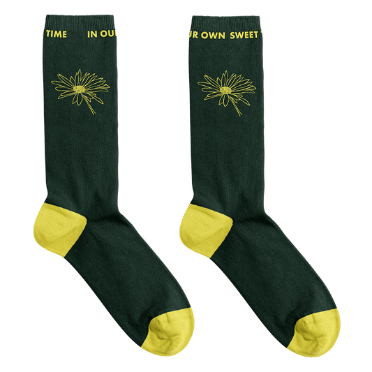 In Our Own Sweet Time Socks (Green)